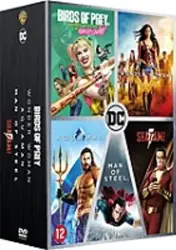 dvd dc universe - coffret 5 films : birds of prey et la fantabuleuse histoire de harley quinn + shazam! + aquaman + wonder woman +