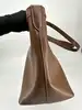 grand sac cabas porté épaule en cuir camel