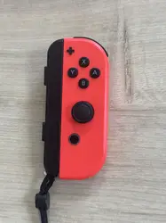 joycon droit pour nintendo switch orange fluo rosé
