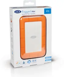 lacie rugged mini disque dur externe 2 to orange, argent