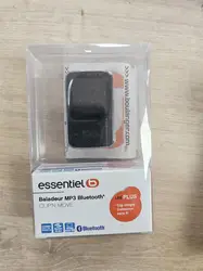 lecteur mp3 essentiel b clip'n move - bluetooth - aux - noir
