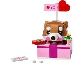 lego saint valentin 40679 love gift box chien puppy set