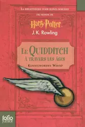 livre le quidditch à travers les âges : propriété de la bibliothèque de poudlard