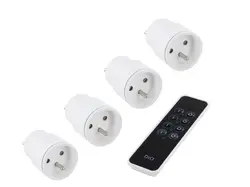 lot de 3 prises télécommandables + 1 gratuite intérieures dio, 2300 w