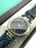 montre femme michel herbelin newport 12855.s bicolore mouvement quartz, cadran bleu, verre saphir, bracelet en cuir bleu marbré