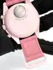 montre swatch x omega bioceramic mission to venus mouvement à quartz bracelet en cuir rose effet autruche