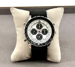 montre tissot flightmaster sq100, mouvement quartz, avec boîtier en acier et bracelet non d'origine