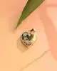pendentif "boîte photo" forme coeur en 2 ors or 750 millième (18 ct) 1,35g