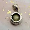 pendentif en argent rond orné d'un cabochon en pierre naturelle argent 925 millième (22 ct) 4,81 g