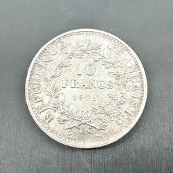 pièce 10 francs hercule 1972 argent 900 millième 25,01g
