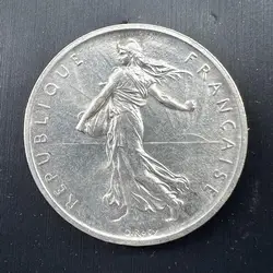 pièce 5 francs semeuse 1960 argent 835 millième 11,97g