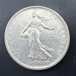 pièce 5 francs semeuse 1960 argent 835 millième 11,99g
