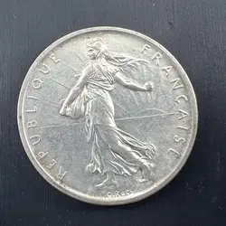 pièce 5 francs semeuse 1960 argent 835 millième 11,99g