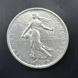 pièce 5 francs semeuse 1960 argent 835 millième 12g