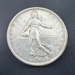 pièce 5 francs semeuse 1960 argent 835 millième 12g