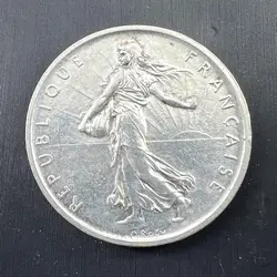 pièce 5 francs semeuse 1960 argent 835 millième 12g