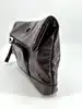pochette pliable longchamp en cuir verni prune