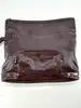pochette pliable longchamp en cuir verni prune