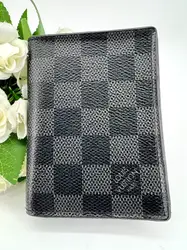 porte-cartes/organizer de poche louis vuitton en toile damier graphite