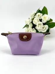 porte-monnaie longchamp le pliage original en toile violet clair