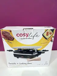 raclette multifonctions cosylife 4 personnes + pierre cl - r4p2