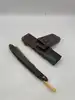 rasoir type coupe choux manche corne et bois fontelli