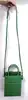 sac azzurra gronchi en cuir lisse vert avec bandoulière