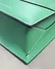 sac azzurra gronchi en cuir lisse vert avec bandoulière