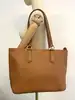 sac cabas  longchamp en cuir camel