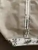 sac cabas vanessa bruno en toile de coton grège et sequins argentés taille m