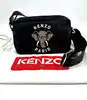 sac kenzo varsity noir avec broderie éléphant en toile noire