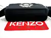 sac kenzo varsity noir avec broderie éléphant en toile noire