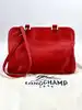 sac longchamp gatsby en cuir rouge embossé façon python