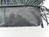 sac tote à fringes gérard darel flower en cuir noir à bandoulière