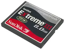 sandisk carte mémoire compactflash extreme iii 8 go