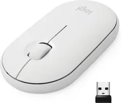 souris silencieuse sans fil logitech pebble m350 blanc cassé