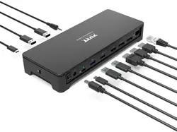 station d'accueil usb - c 10 en 1 port connect professional docking office noir