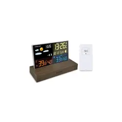 station météo la crosse technology coloré avec design moderne ws6206 53161520 bois
