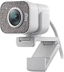 webcam pour streaming logitech streamcam usb - c, vidéo verticale full hd 1080p blanc