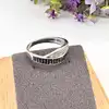 bague croisée avec oxydes de zirconium noir et blanc t56 argent 925 millième (22 ct) 2,69g