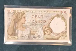 billet 100 francs sully 1940