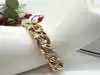 bracelet ted lapidus plaqué or maille fantaisie vintage