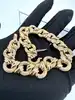 bracelet ted lapidus plaqué or maille fantaisie vintage
