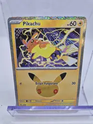 carte pokémon pikachu 030/128 30 ans