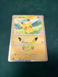 carte pokémon pikachu 25/30 047/128 - 30 ans