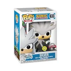 funko pop! games - sonic the hedgehog 30th - silver the hedgehog - brille dans le noir - figurine en vinyle à collectionner - idée