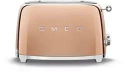 grille - pains 2 fentes 950w rose gold années 50 - tsf01rgeu - smeg