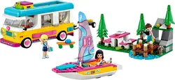 lego® friends - le camping - car et le voilier de la forêt, jeu d’aventure - 41681