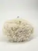mini sac fourré max mara weekend fluffy pasticcino bag nano blanc avec bandoulières chaîne et mousqueton