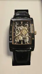 montre pierre lannier tonneau 306c4 - automatique - bracelet cuir
